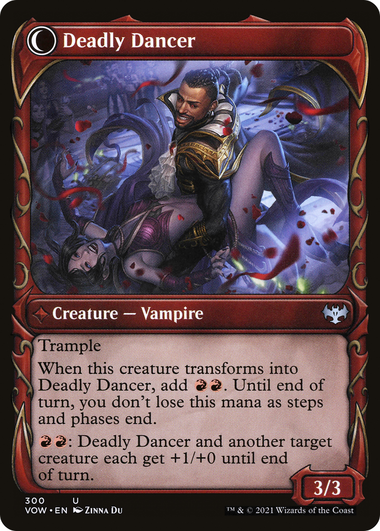Alluring Suitor // Deadly Dancer (VOW-300) - uncommon: (Showcase, Double Faced Transform) - Foil