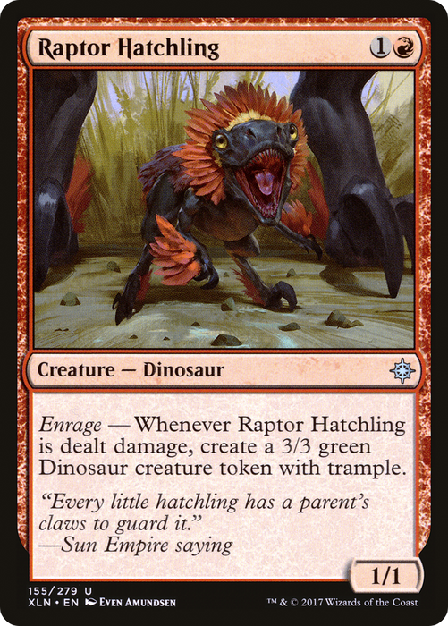 Raptor Hatchling (XLN-155) - uncommon - Foil