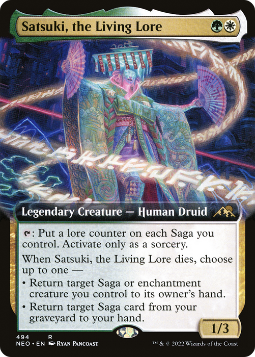 Satsuki, the Living Lore (NEO-494) - rare: (Extended Art) - Foil