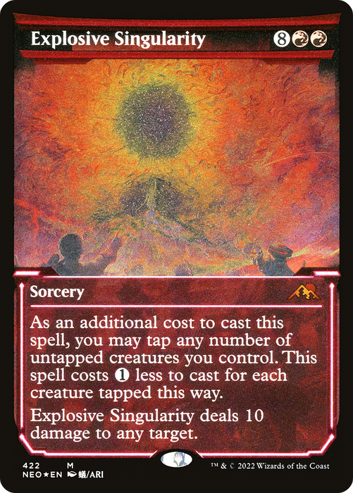 Explosive Singularity (NEO-422) - mythic: (Showcase) - Etched Foil