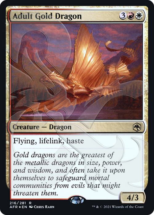 Adult Gold Dragon (AFR&-216A) - rare - Foil