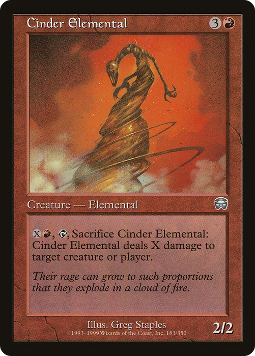 Cinder Elemental (MMQ-183) - uncommon - Foil