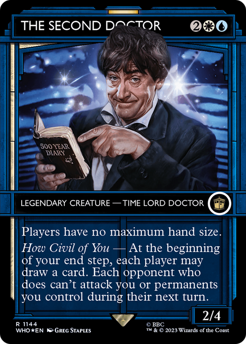 The Second Doctor (WHO-1144) - rare: (Showcase) (Borderless) - Foil