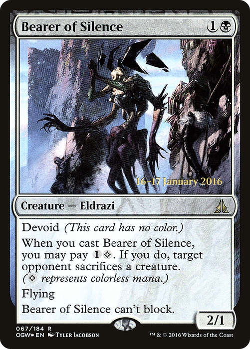 Bearer of Silence (PRE-67S) - rare: (devoid) - Foil