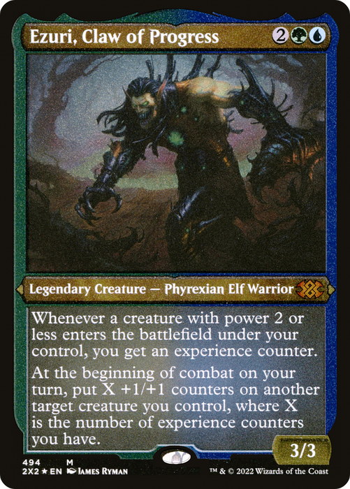 Ezuri, Claw of Progress (2X2-494) - mythic - Etched Foil