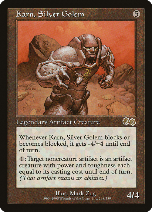 Karn, Silver Golem (USG-298) - rare