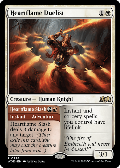 Heartflame Duelist // Heartflame Slash (WOE-228) - rare - Foil
