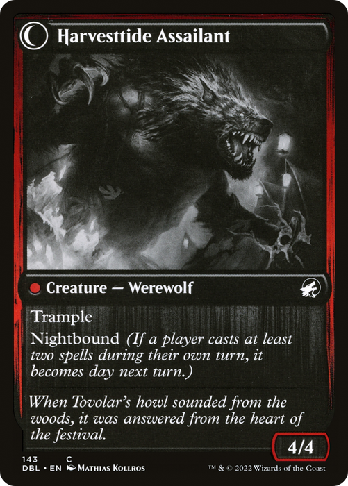 Harvesttide Infiltrator // Harvesttide Assailant (DBL-143) - common: (Double Faced Transform) - Foil