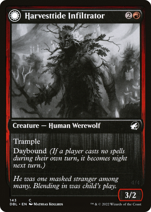 Harvesttide Infiltrator // Harvesttide Assailant (DBL-143) - common: (Double Faced Transform) - Foil