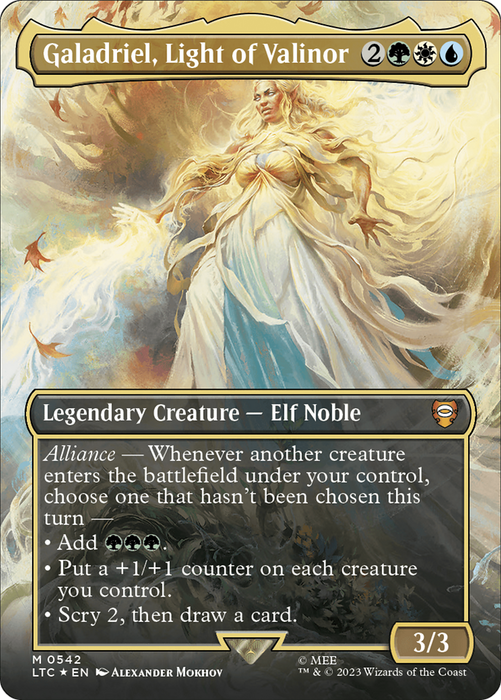 Galadriel, Light of Valinor (LTC-542) - mythic (Borderless) - Foil