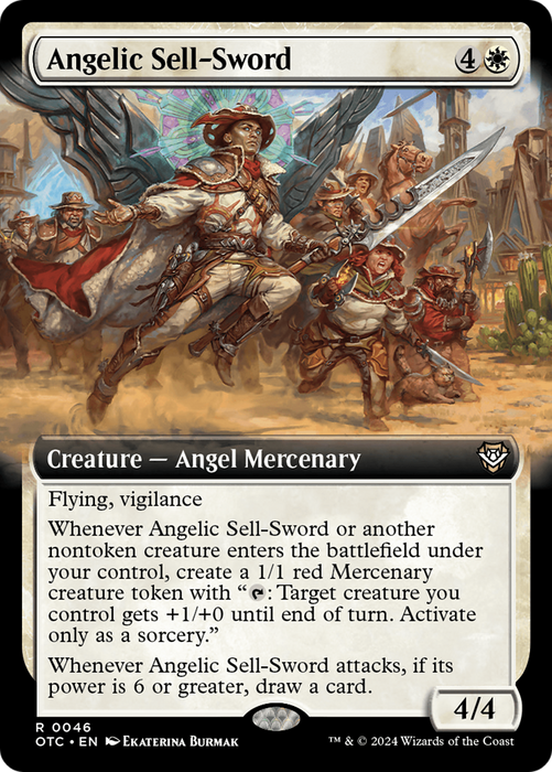 Angelic Sell-Sword (OTC-046) - rare: (Extended Art)