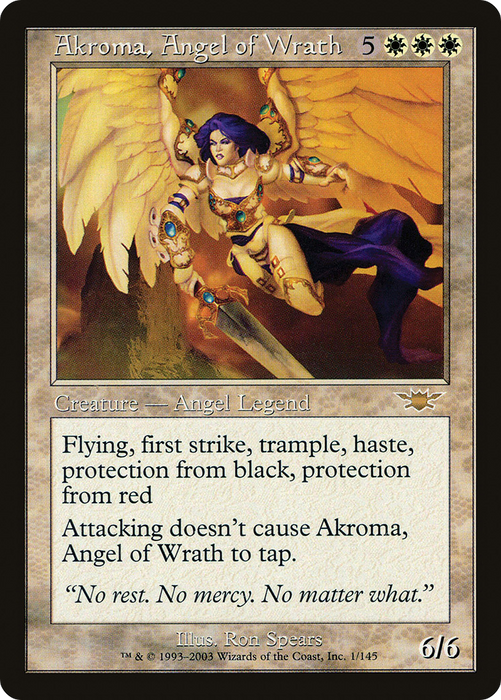 Akroma, Angel of Wrath (LGN-001) - rare