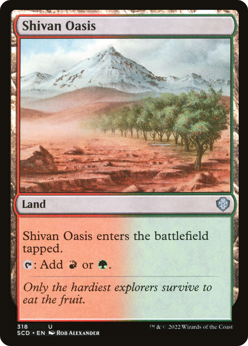 Shivan Oasis (SCD-318) - uncommon