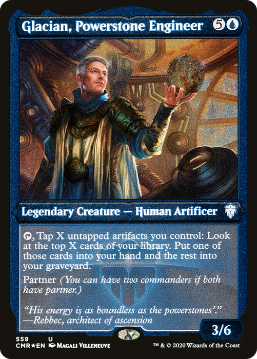 Glacian, Powerstone Engineer (CMR-559) - uncommon - Etched Foil