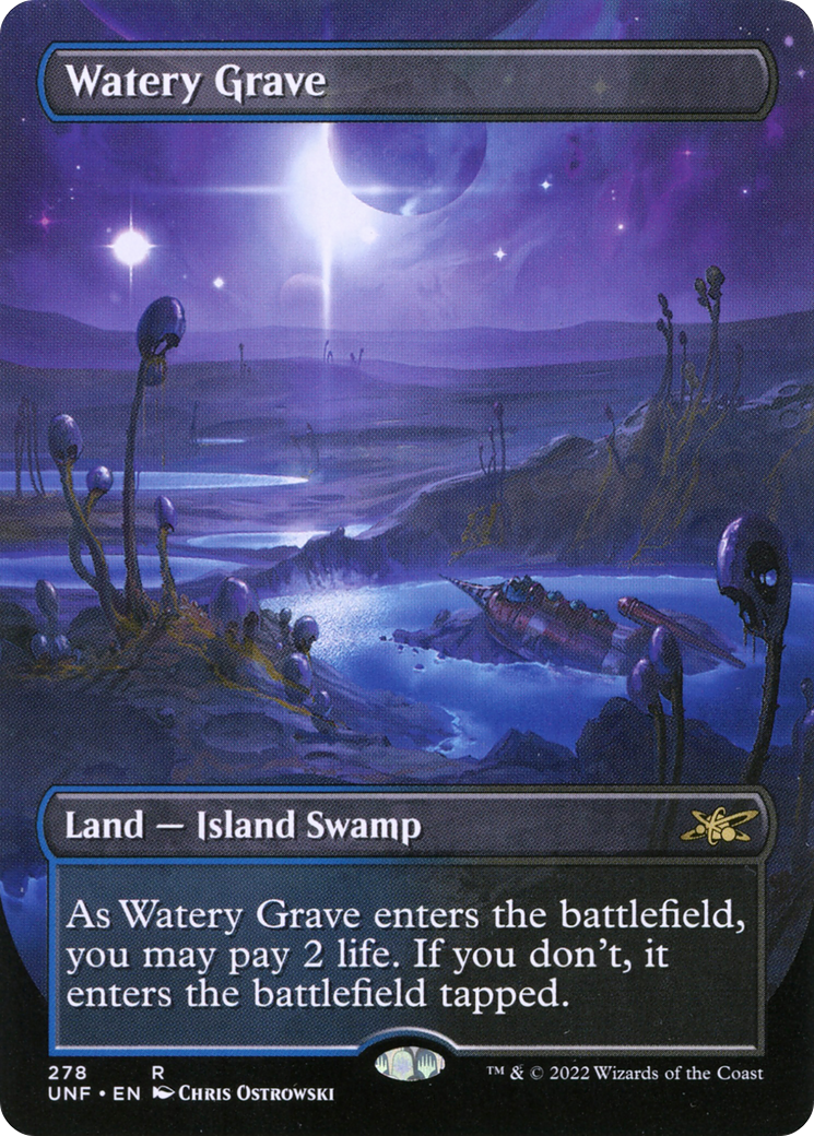 Watery Grave (UNF-278) - rare (Borderless) - Foil