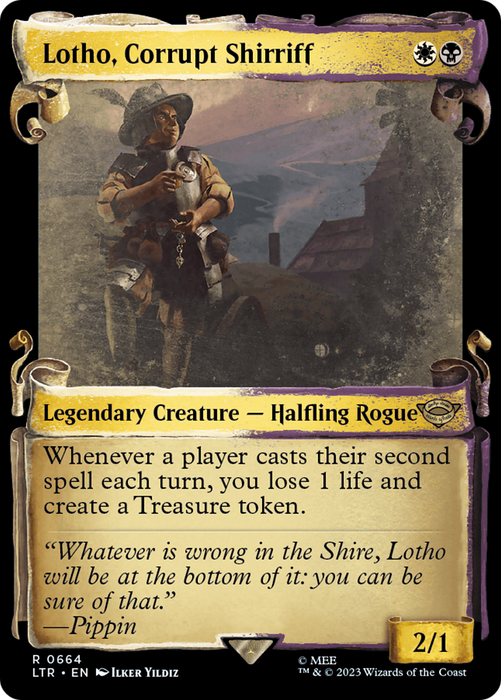 Lotho, Corrupt Shirriff (LTR-664) - rare: (Showcase) - Foil