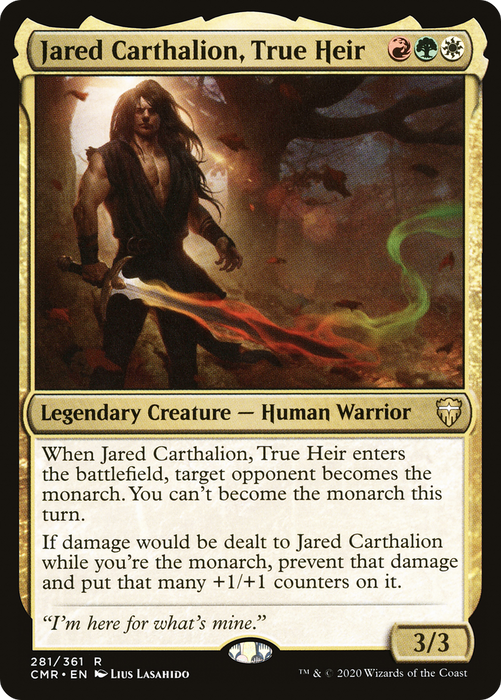 Jared Carthalion, True Heir (CMR-281) - rare - Foil