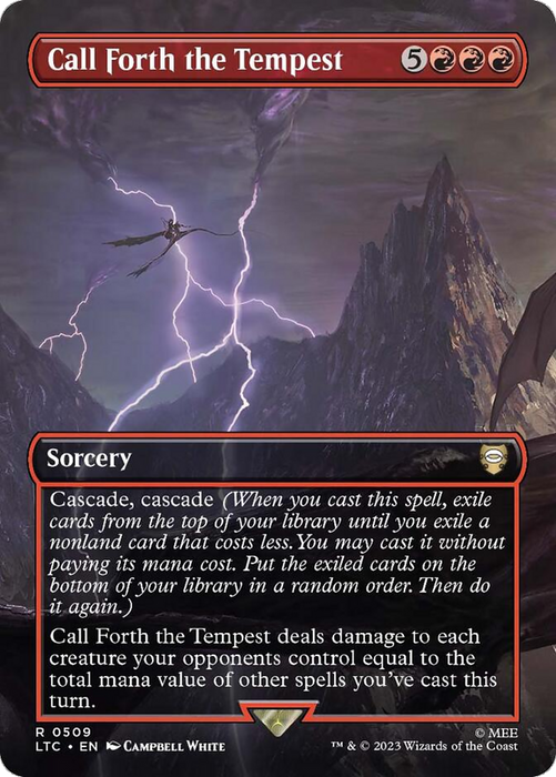 Call Forth the Tempest (LTC-509) - rare (Borderless) - Foil