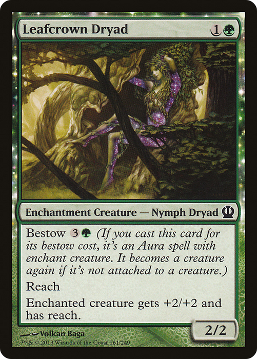 Leafcrown Dryad (THS-161) - common: (enchantment) - Foil
