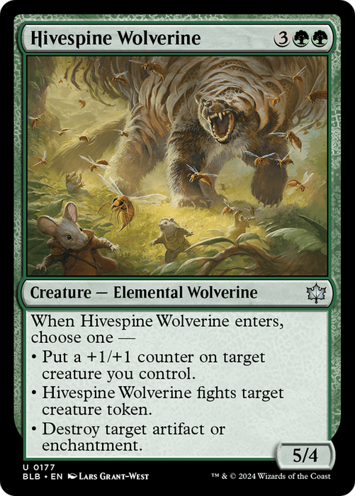 Hivespine Wolverine (BLB-177) - uncommon - Foil