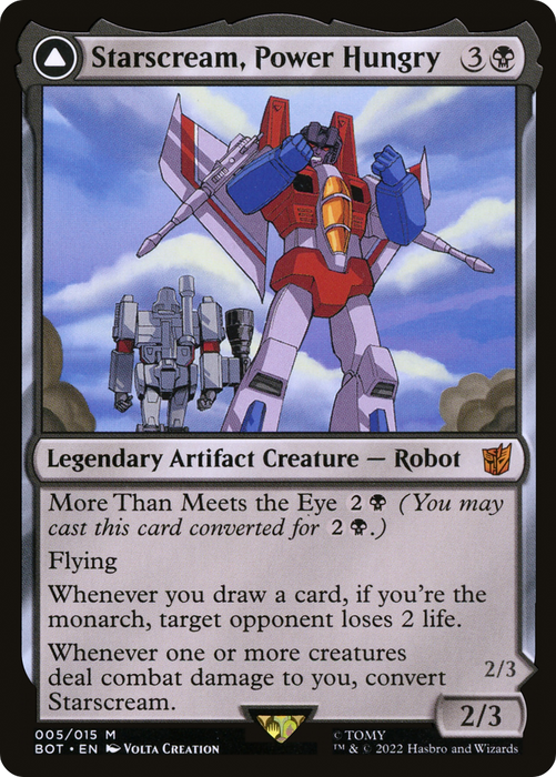 Starscream, Power Hungry // Starscream, Seeker Leader (BOT-005) - mythic: (convertdfc) - Foil