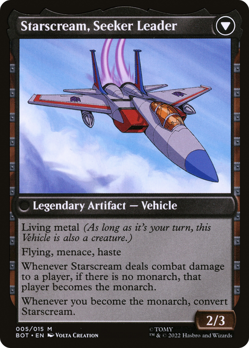 Starscream, Power Hungry // Starscream, Seeker Leader (BOT-005) - mythic: (convertdfc) - Foil