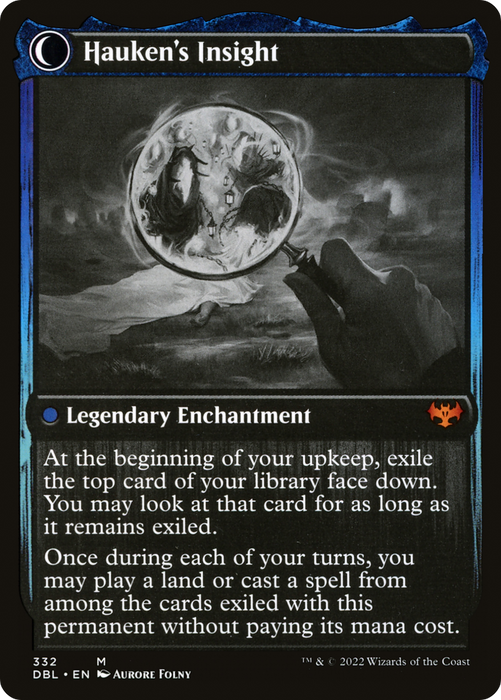 Jacob Hauken, Inspector // Hauken's Insight (DBL-332) - mythic: (Double Faced Transform) - Foil