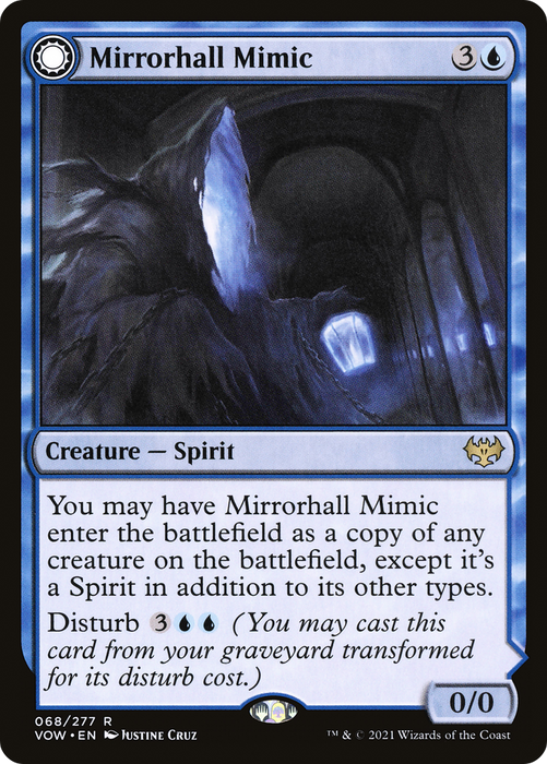 Mirrorhall Mimic // Ghastly Mimicry (VOW-068) - rare: (Double Faced Transform) - Foil