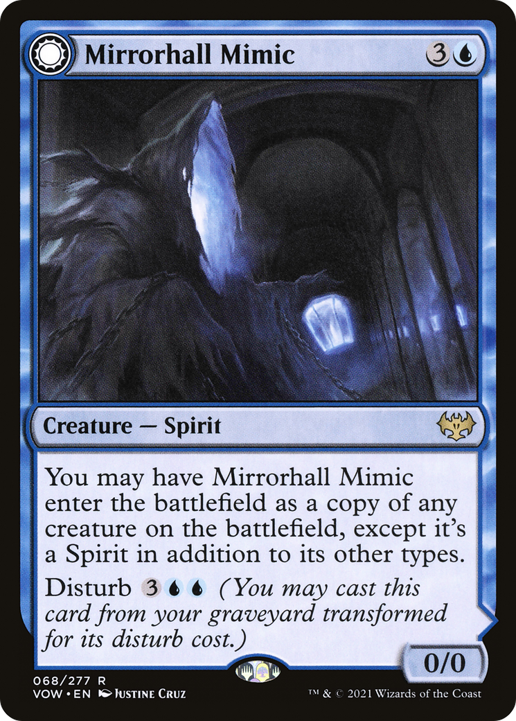 Mirrorhall Mimic // Ghastly Mimicry (VOW-068) - rare: (Double Faced Transform) - Foil