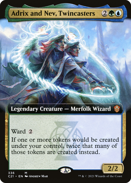 Adrix and Nev, Twincasters (C21-336) - mythic: (Extended Art)