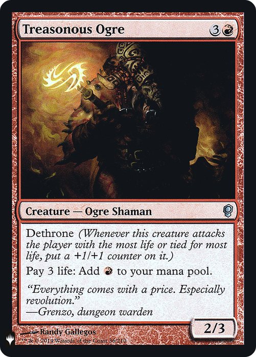 Treasonous Ogre (LIST-CNS-36) - uncommon - Foil