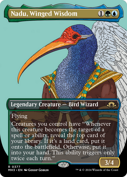 Nadu, Winged Wisdom (MH3-377) - rare (Borderless)
