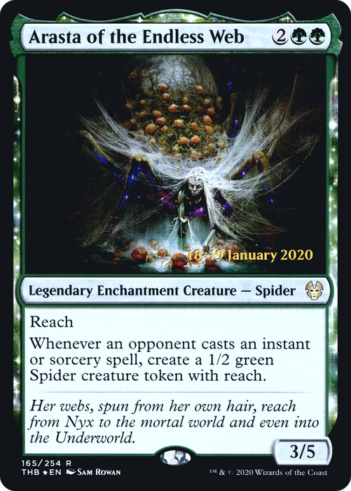 Arasta of the Endless Web (PRE-165S) - rare: (enchantment) - Foil