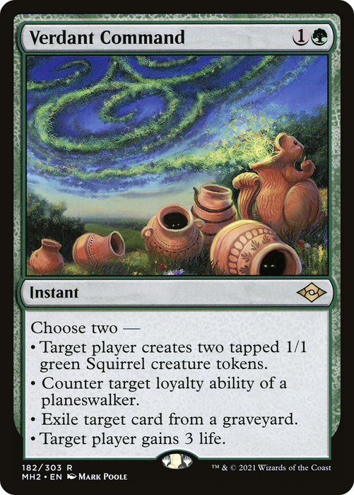 Verdant Command (MH2-182) - rare - Foil