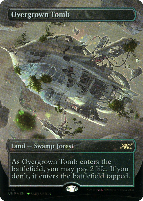 Overgrown Tomb (UNF-535) - rare (Borderless) - Foil