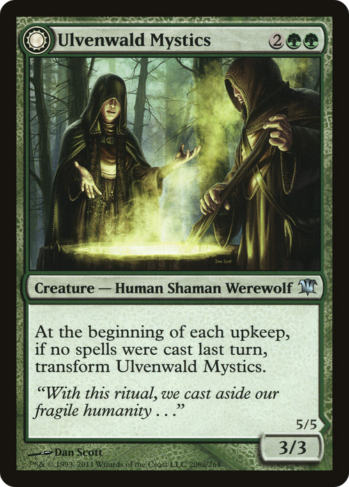 Ulvenwald Mystics // Ulvenwald Primordials (ISD-208) - uncommon: (Double Faced Transform)