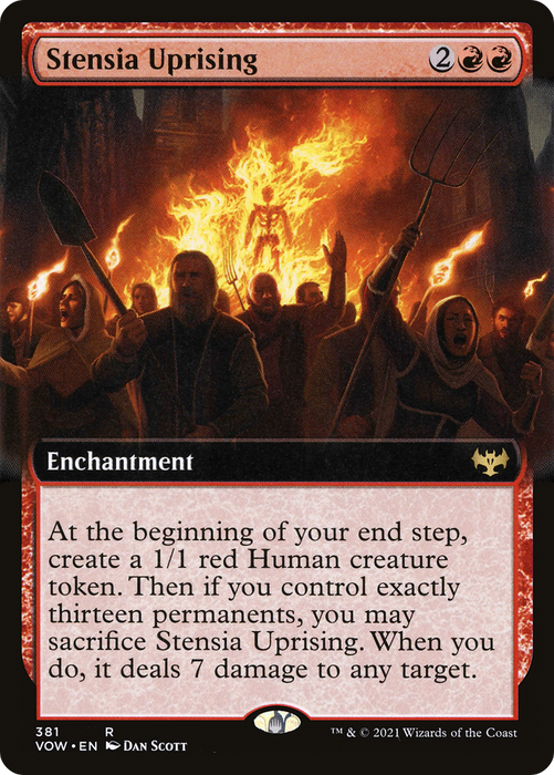 Stensia Uprising (VOW-381) - rare: (Extended Art) - Foil