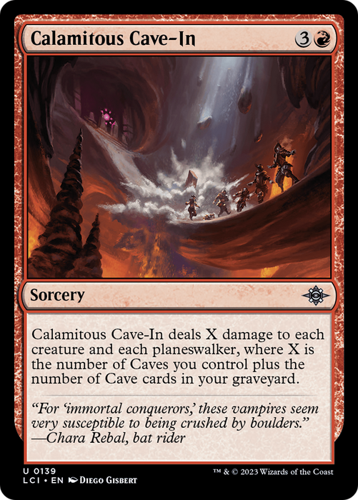Calamitous Cave-In (LCI-139) - uncommon - Foil
