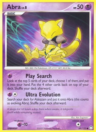 Abra (069/123) - MT  - Common - Reverse Holofoil