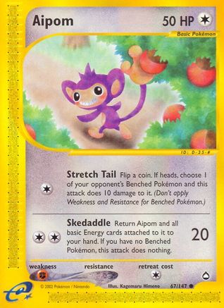 Aipom (067/147) - A  - Common - Reverse Holofoil