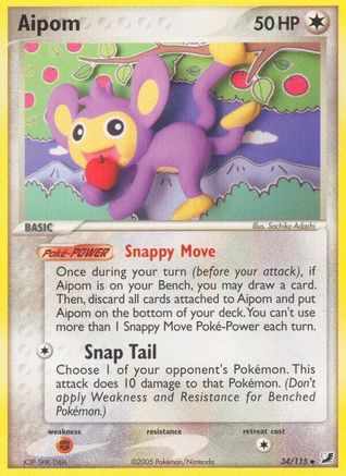 Aipom (034) - UF  - Uncommon - Reverse Holofoil