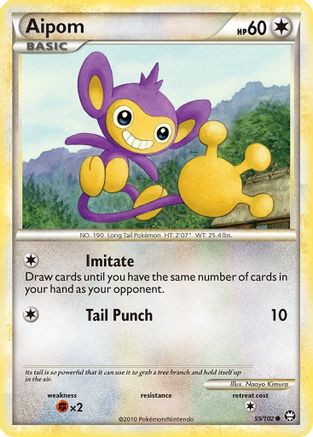 Aipom (055) - T  - Common - Reverse Holofoil