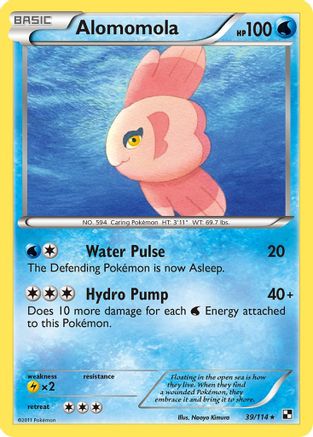 Alomomola (39) (039) - BAW  - Rare - Reverse Holofoil