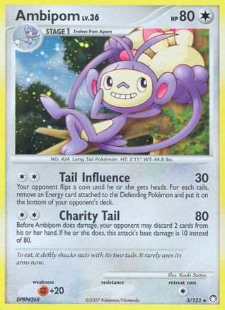 Ambipom (003/123) - MT  - Holo Rare - Holofoil