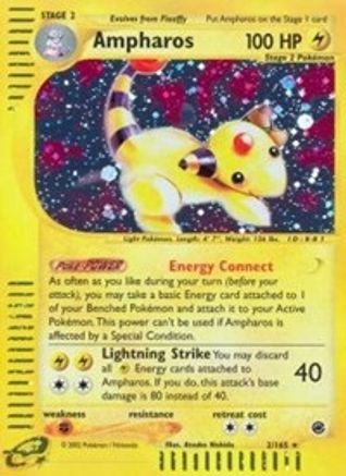 Ampharos (2) (002) - E  - Holo Rare - Reverse Holofoil