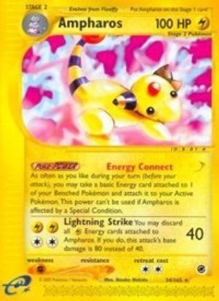 Ampharos (34) (034) - E  - Rare - Reverse Holofoil