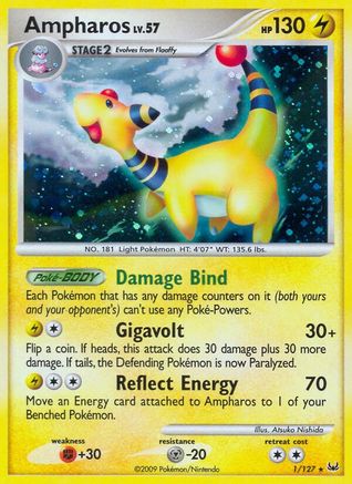 Ampharos (001) - P  - Holo Rare - Reverse Holofoil
