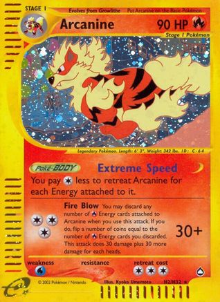 Arcanine (H2) (0H2) - A  - Holo Rare - Holofoil