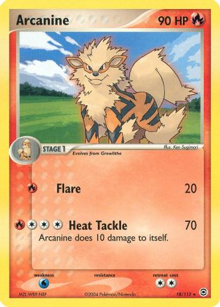 Arcanine (018/112) - FL  - Rare - Reverse Holofoil