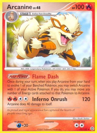 Arcanine (022/132) - SW  - Rare - Reverse Holofoil